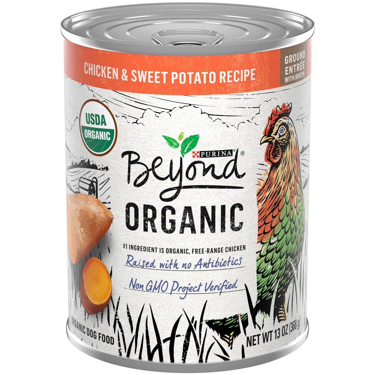 Organic Chicken Recipe Wet Dog Food X1765