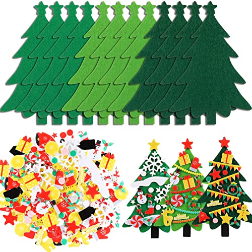 Felt Christmas Tree and Ornaments Craft Decorations (36) K454