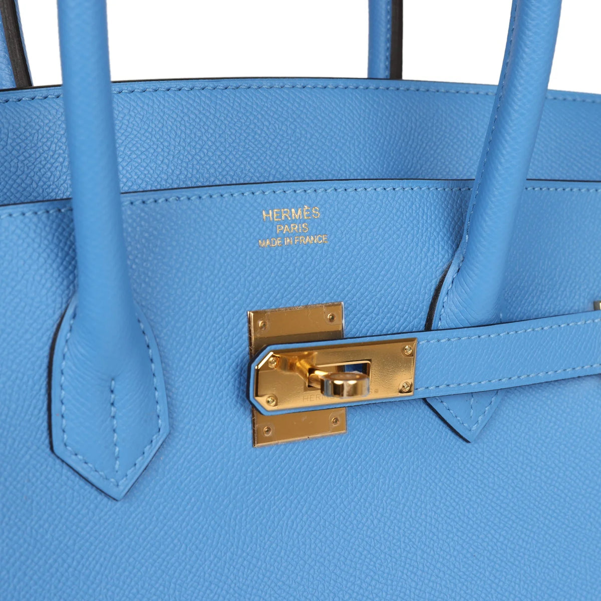 Birkin 35 Bleu Paradise Epsom Gold Hardware N41204