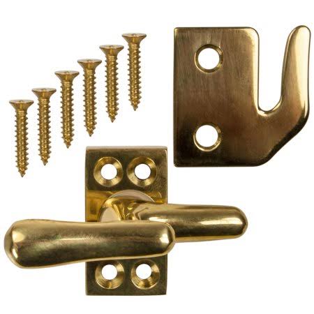 Solid Brass Wood Casement Fastener O388459