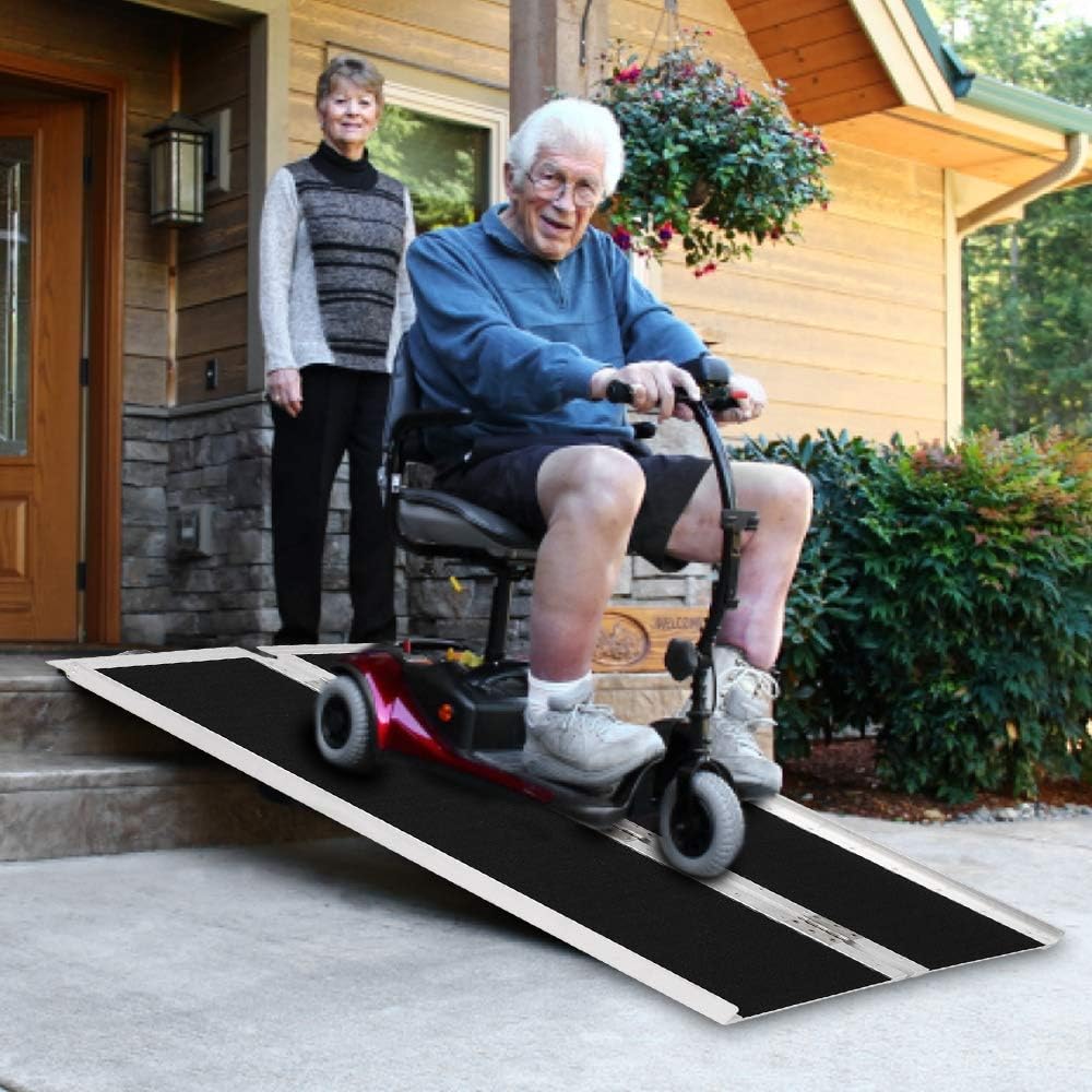 4ft Aluminum Wheelchair Ramp Threshold Portable Ramps S1483