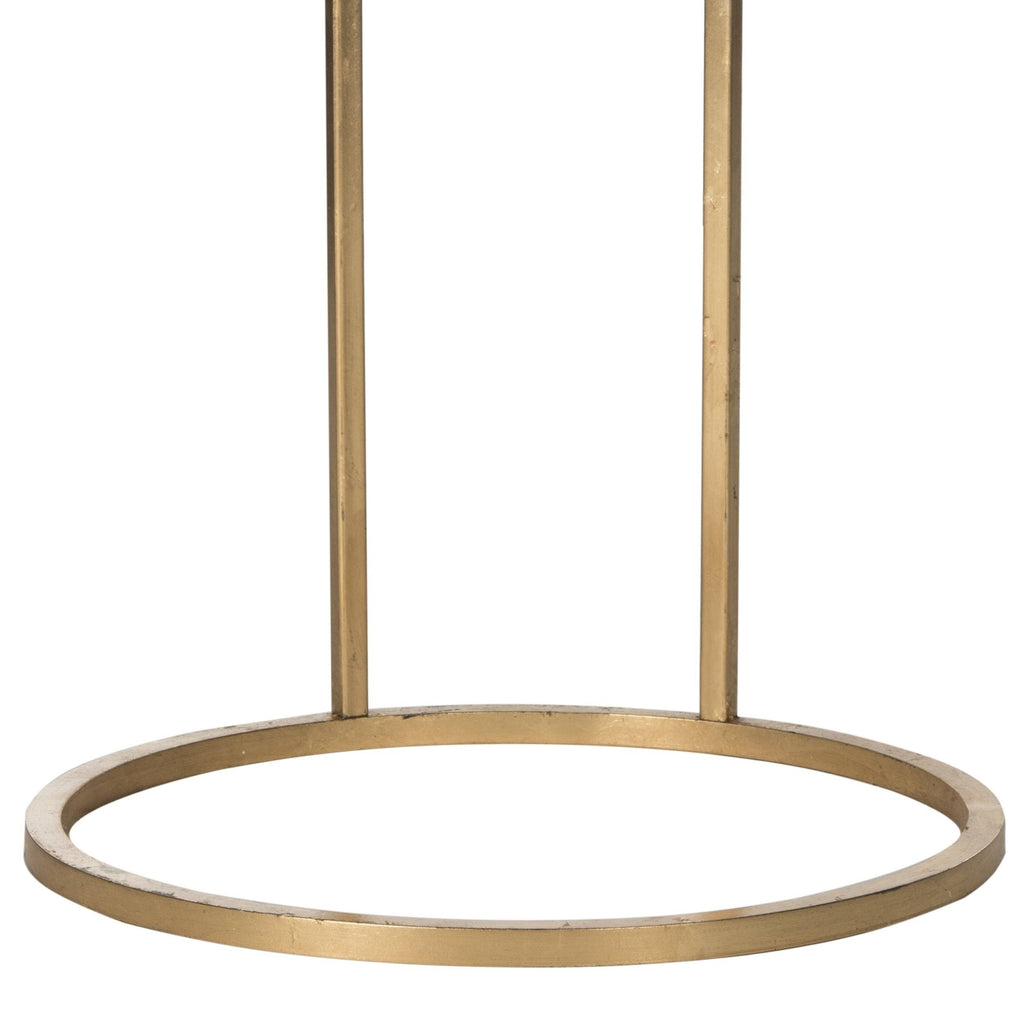 Round Gold Leaf End Table H499657