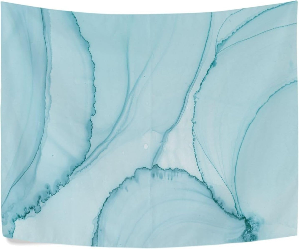 Blue Wave Marble Tapestry Wall Hanging 60x40inch Polyester A84321