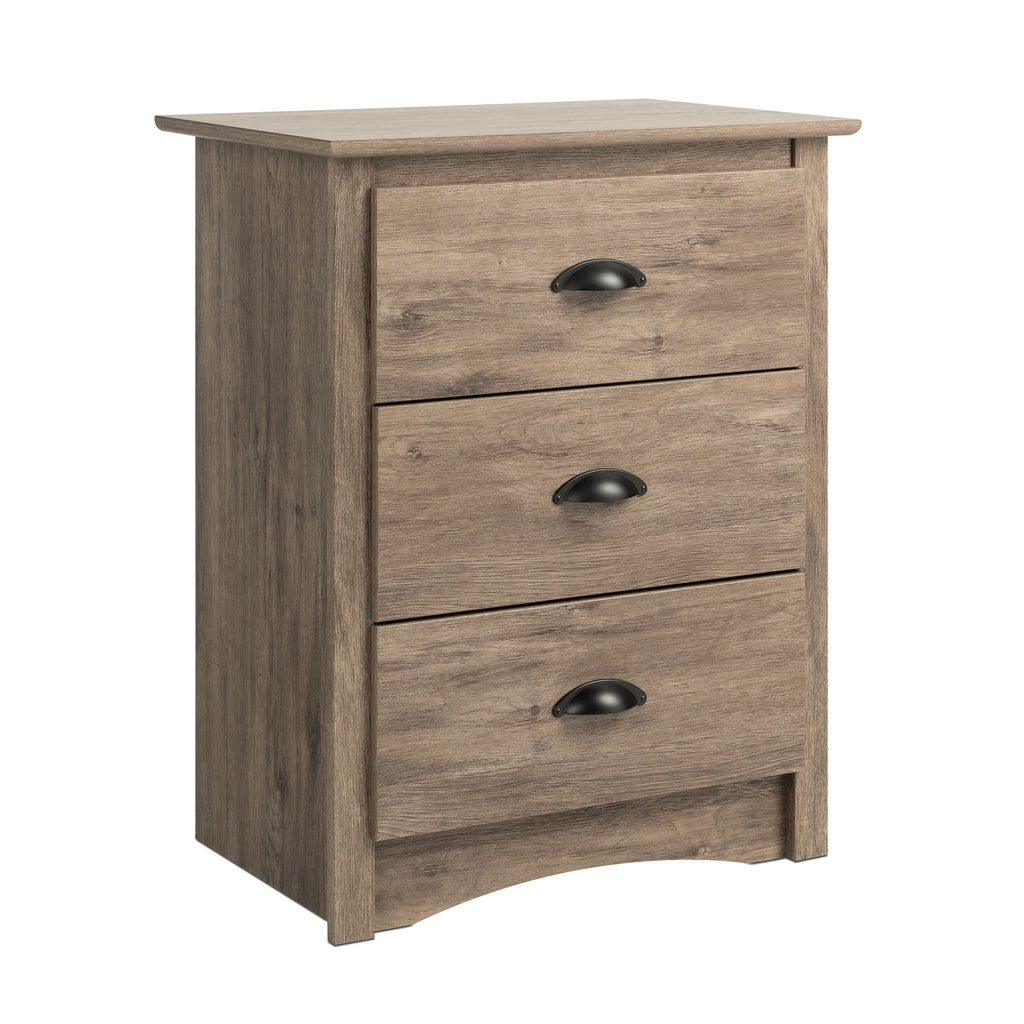 Black 3 Drawer Nightstand C2677