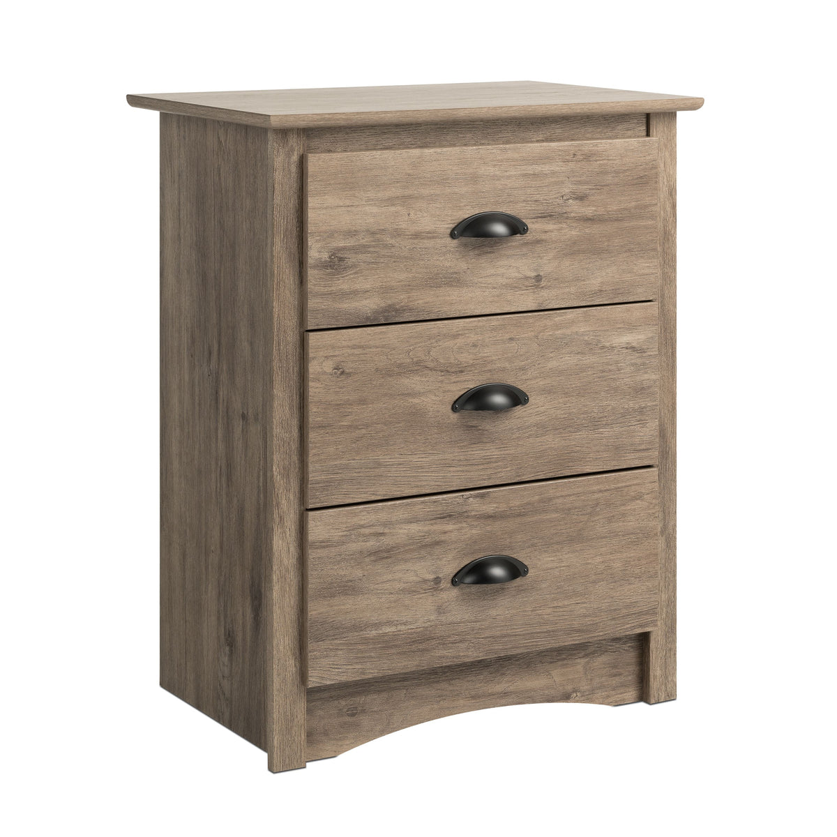 Black 3 Drawer Nightstand C2677