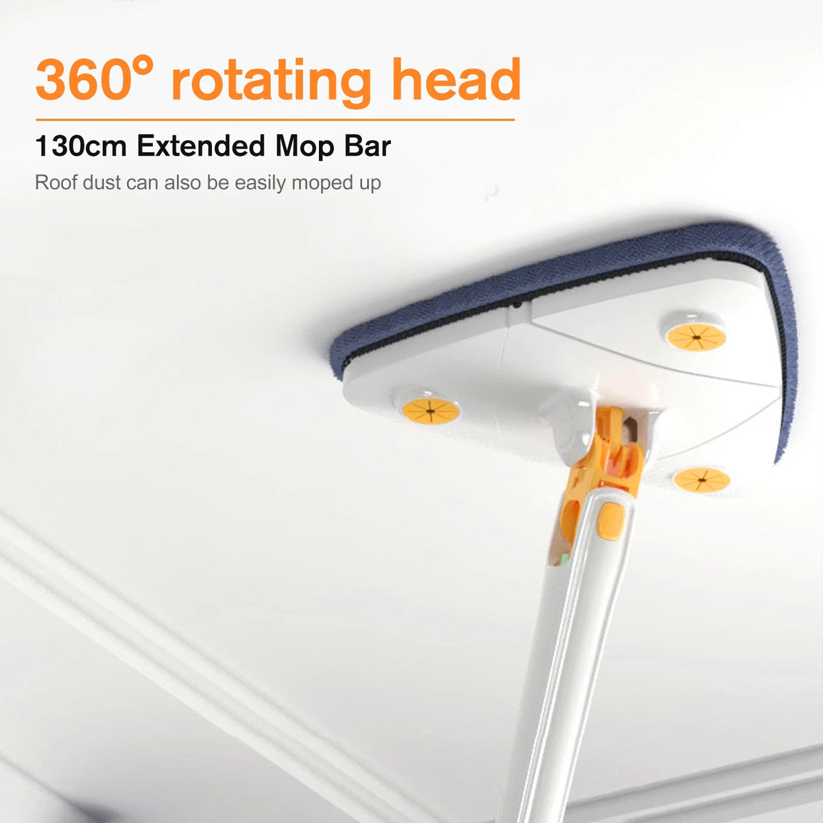 360° Adjustable Rotatable Triangle Cleaning Mop with Push-Pull Squeezing, Dry & Wet Mop M186508