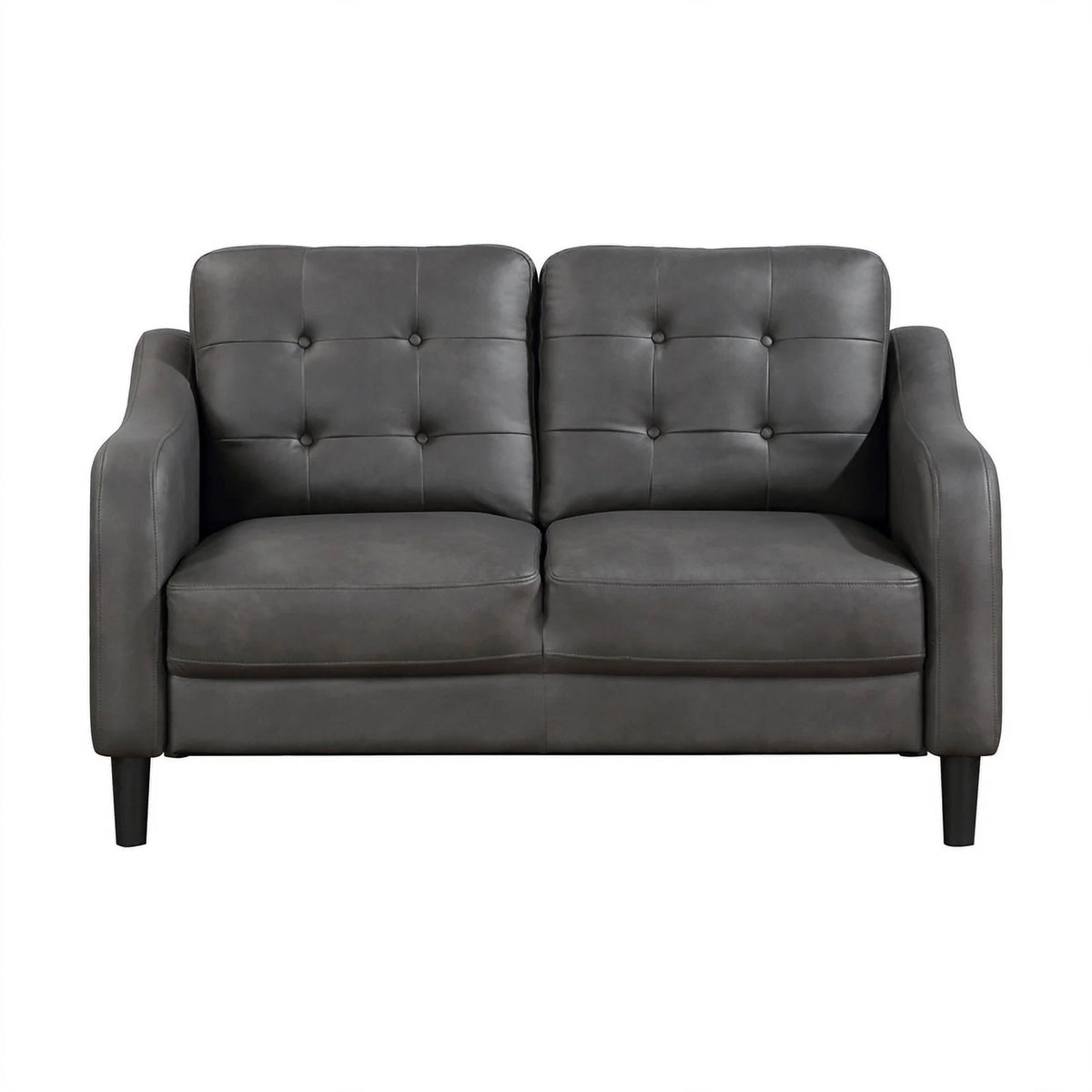 Gray Microfiber Loveseat A697