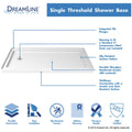 Slimline 34 in. x 60 in. Single Threshold Shower Base P7012