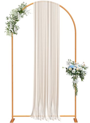 7.2FT Gold Metal Arch Backdrop Stand X163015