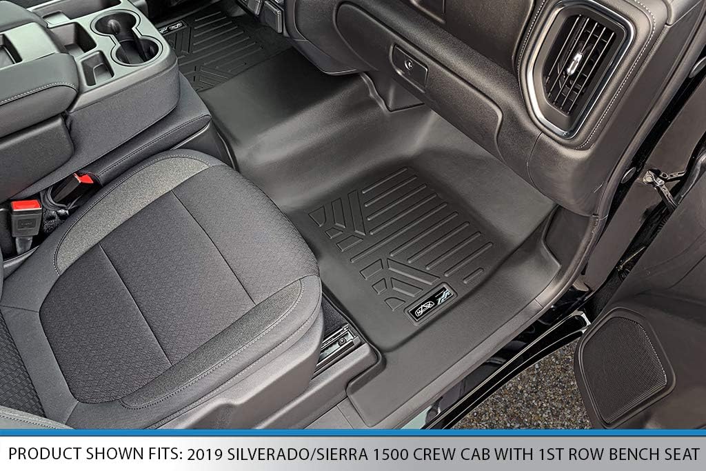 2 Row Black Floor Mat Set for Crew Cab with Bench Seat K255888