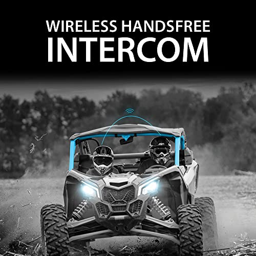 Black Motorcycle Bluetooth Communication System Headset Intercom E78479