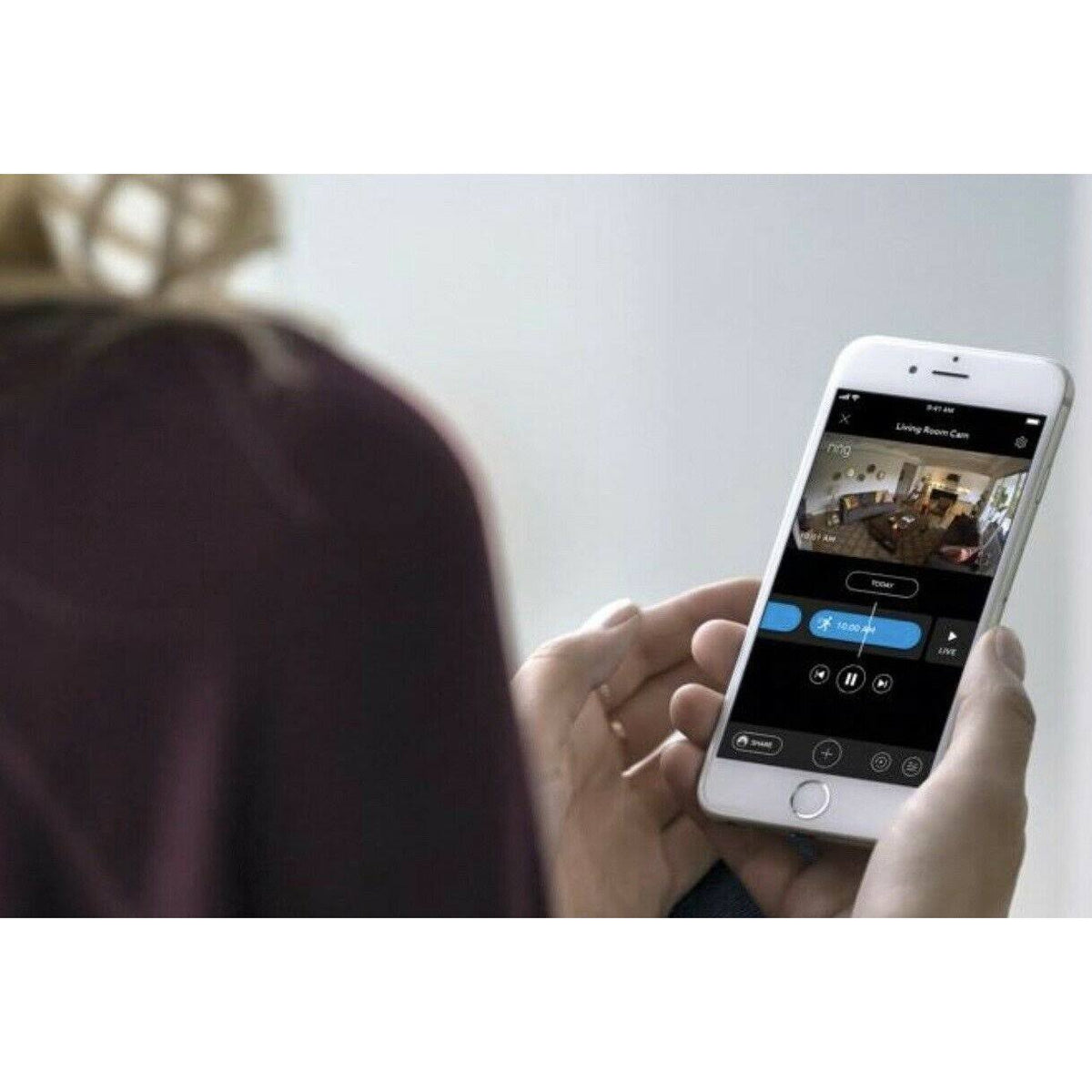 Black 1080p Wi-Fi Security Camera F9550