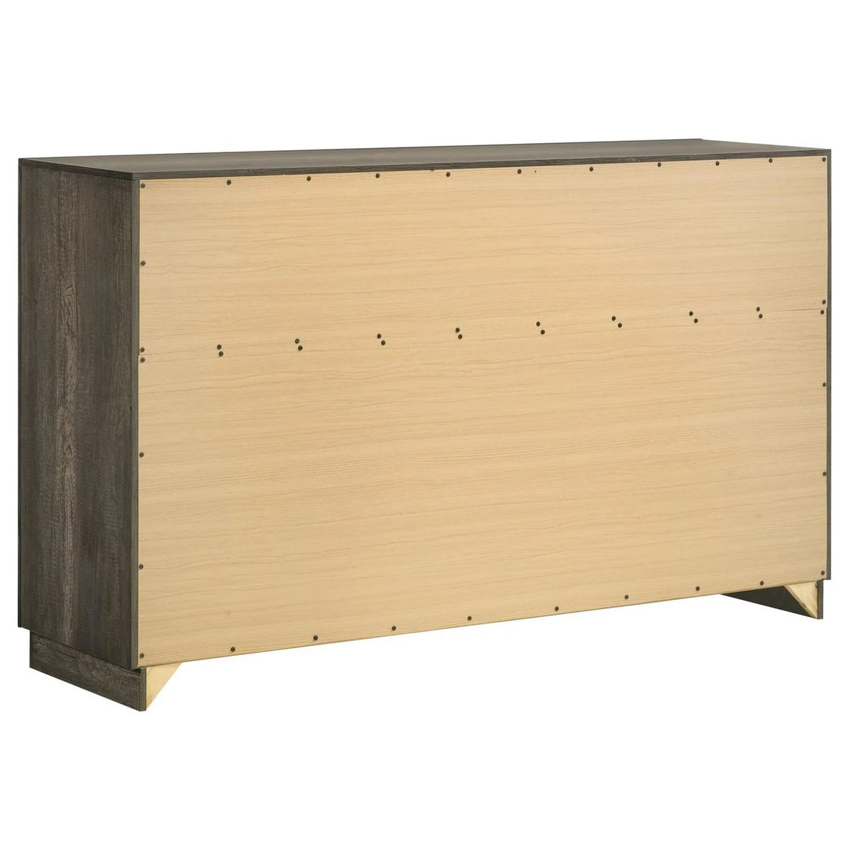 Gray Pine Wood 6 Drawer Dresser R668946