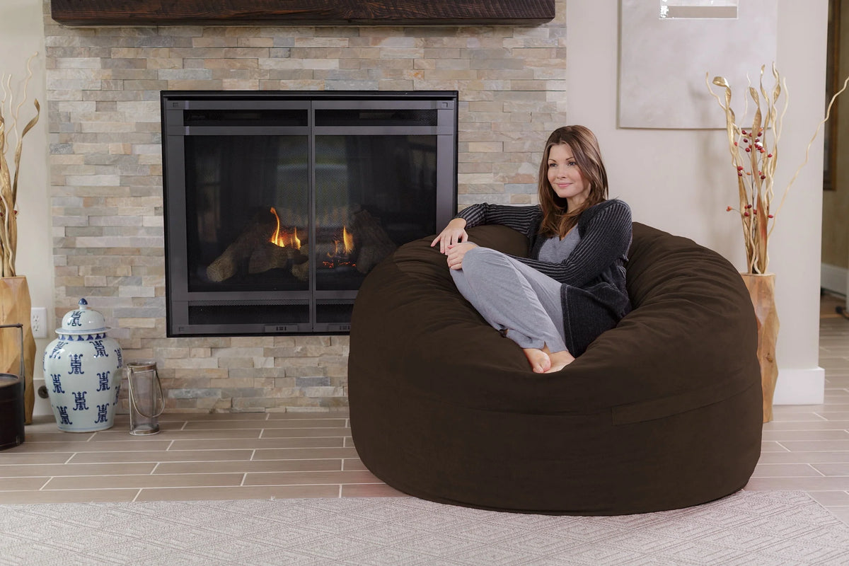 Charcoal 5 ft Memory Foam Bean Bag Chair I178110