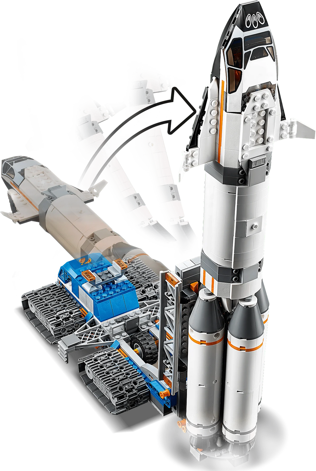 Space Rocket Assembly & Transport Toy Set 1055 Pieces G538968