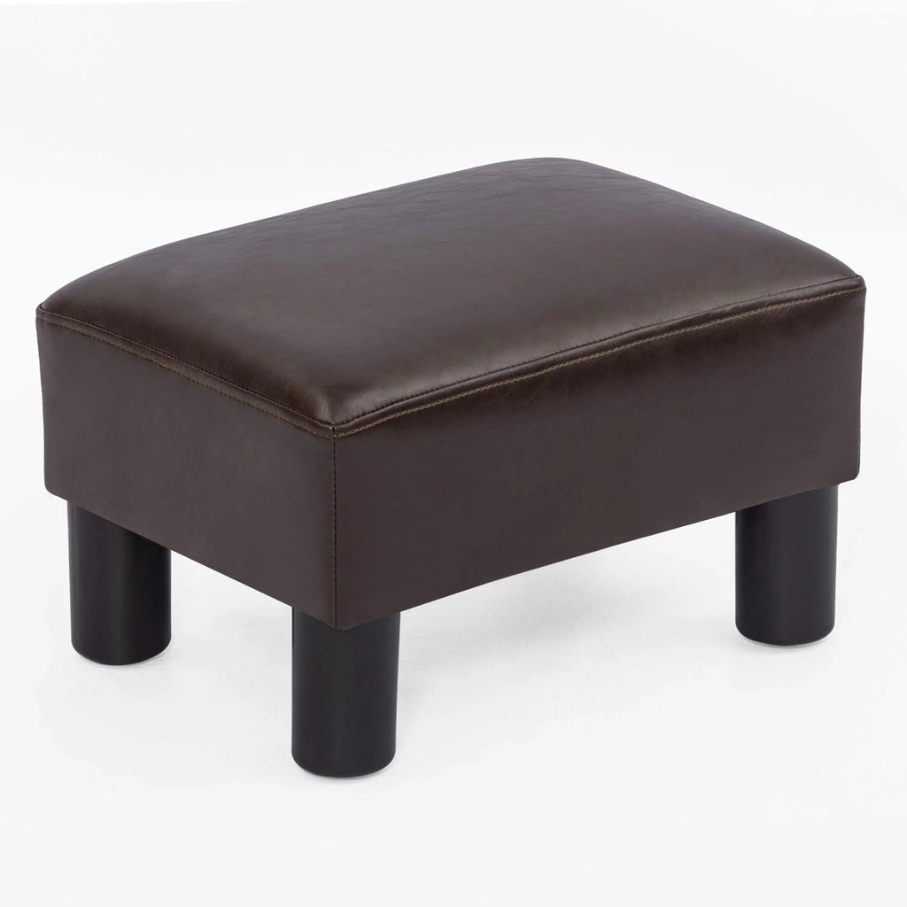 Small Faux PU Leather Rectangular Ottoman L474977