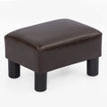 Small Faux PU Leather Rectangular Ottoman L474977