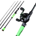 4 Pc High Carbon Fishing Rod Reel Combo A66214