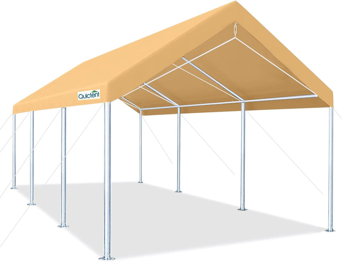 10’x20’ Galvanized Car Canopy Shelter with 4 Reinforced Steel Cables A730