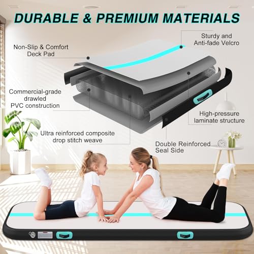 6.6ft Inflatable Tumbling Mat with Electric Pump F212449