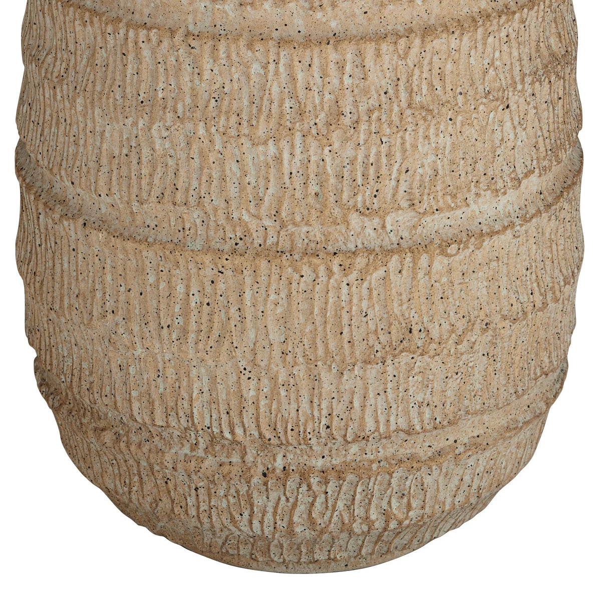 Farmhouse Rustic End Table Lamp Beige Faux Wood Oatmeal Fabric Shade W7921