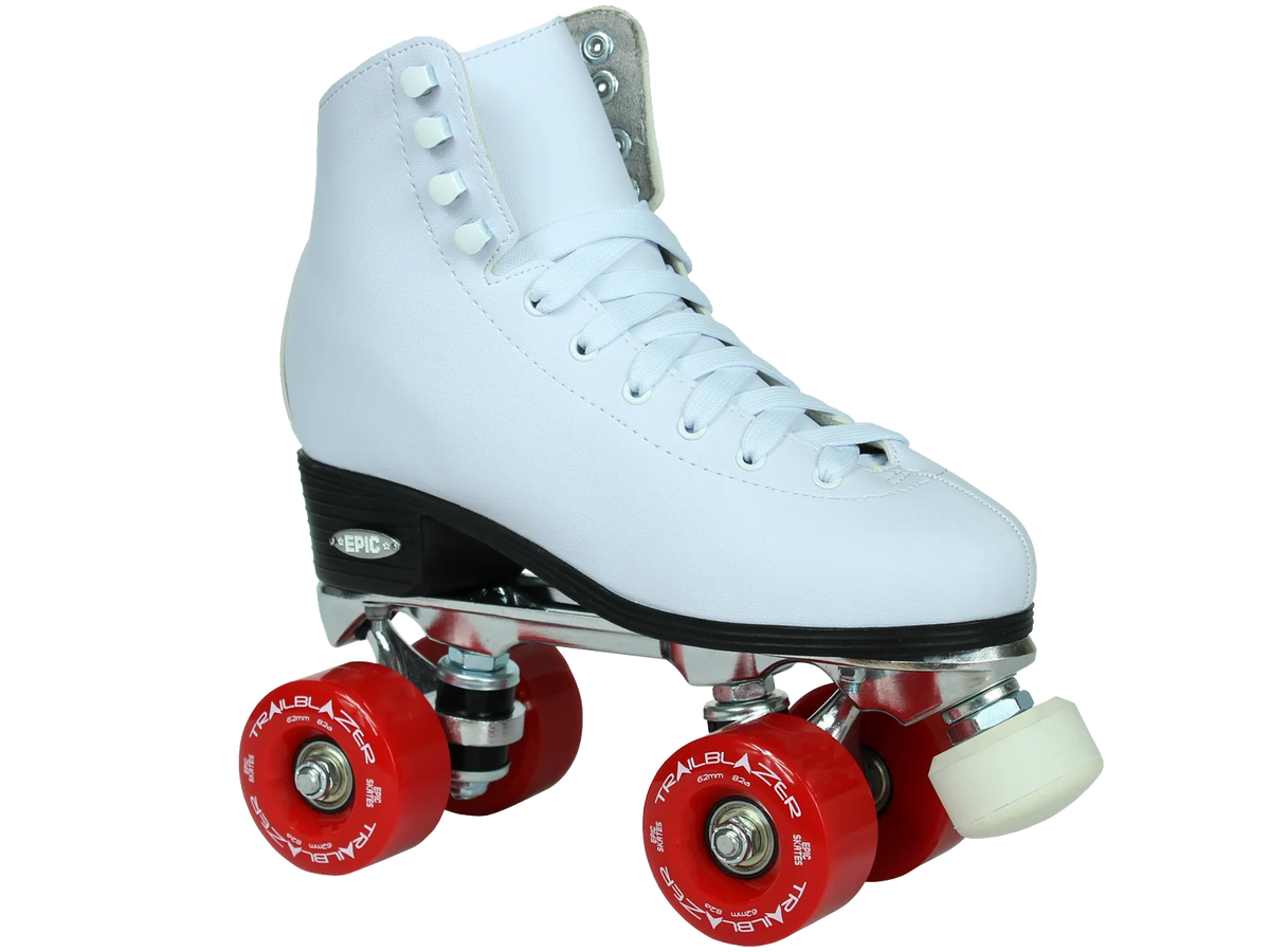 White/Red Quad Roller Skates Package C49190
