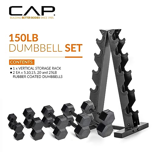 CAP Barbell Dumbbell Set with Rack G5086