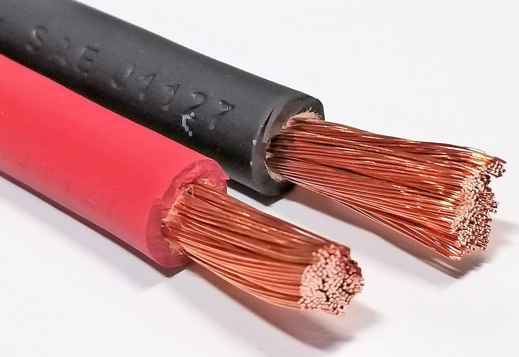 6 Gauge Pure Copper Flexible Cable Wire 20 ft Black 20 ft Red I5310