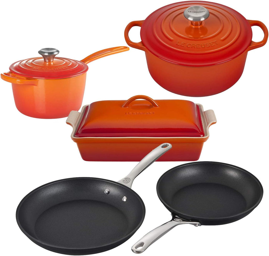 Enameled Cast Iron and Nonstick Cookware Set U161687