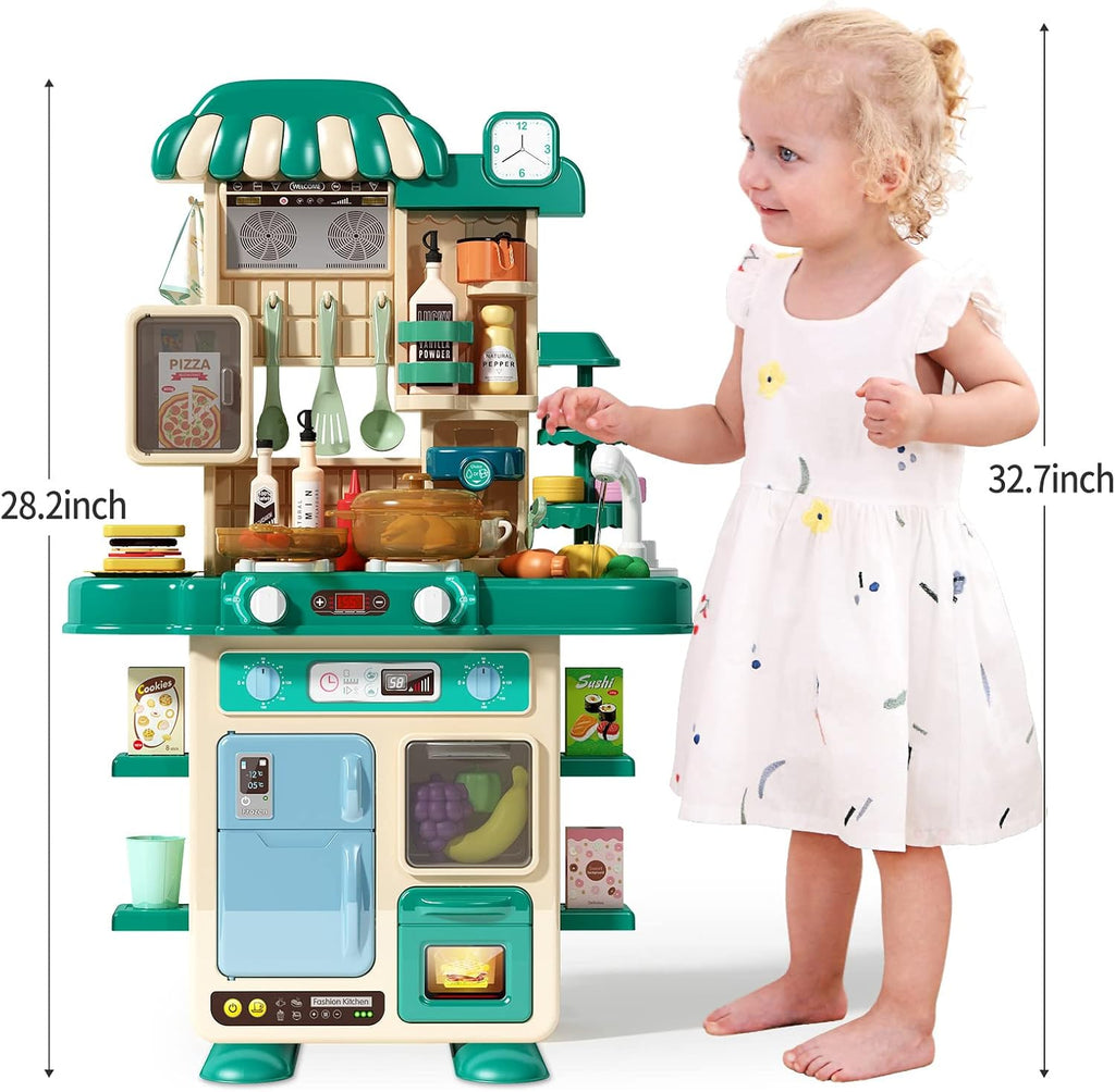 50 Pcs Kitchen Playset with Chef's Uniform, Green Y50166