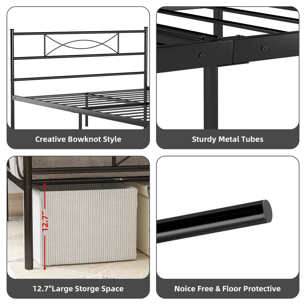 Full Size Metal Bed with Headboard J551545