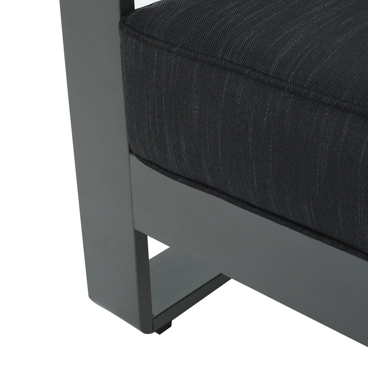 3 Seater Aluminum Loveseat Sofa with Tray X26147