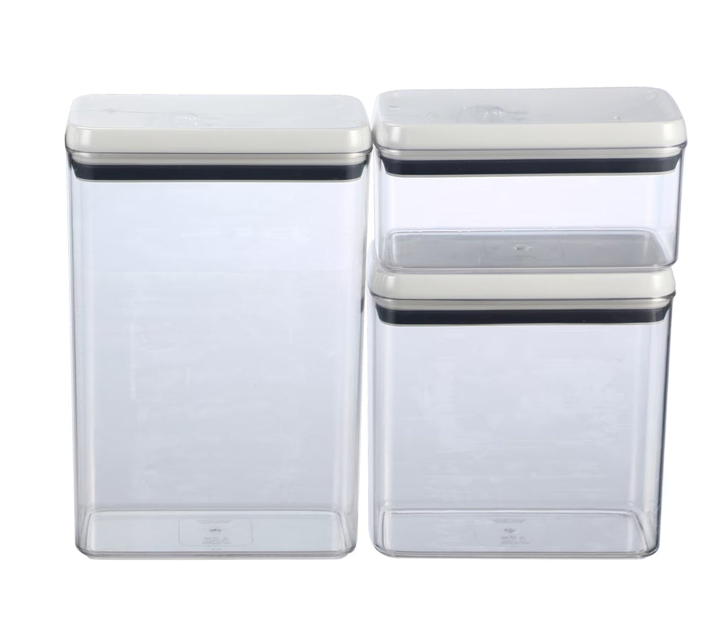 Canister Pack of 3 Rectangular Food Storage Container Set O97264