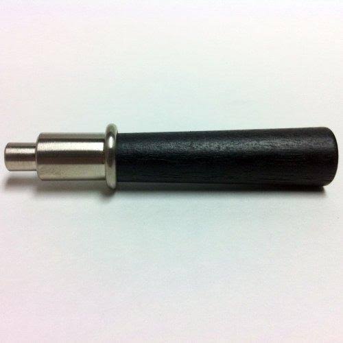 Black Wood Handle Assembly with Brushed Nickel Nub S77577