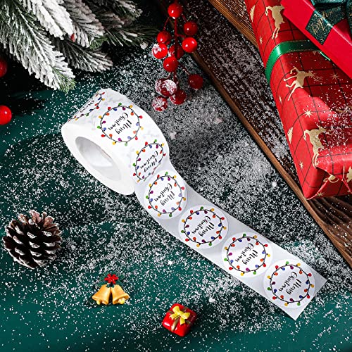 1000 Pcs 1.5 Inch Christmas Stickers (Black) T16346