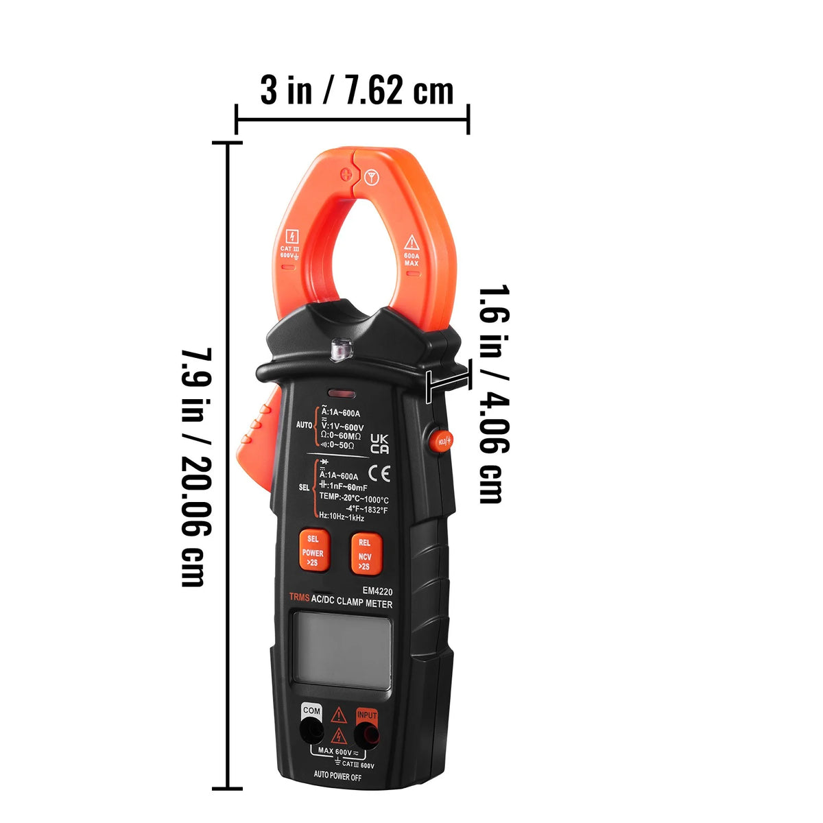 6000 Counts True RMS Digital Clamp Meter N858408