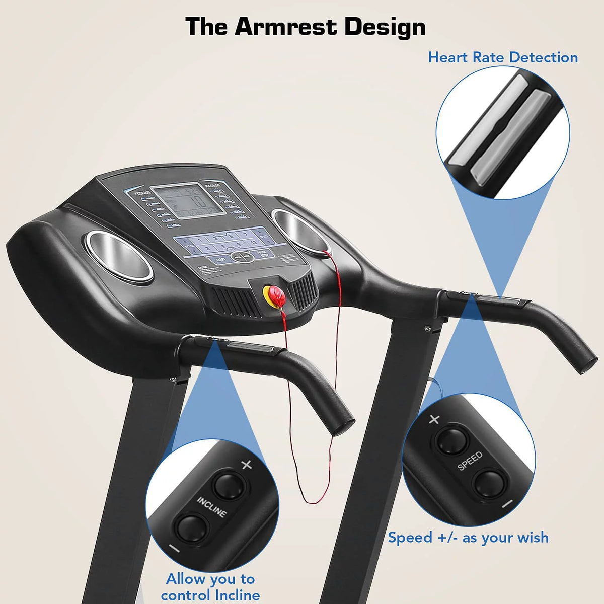 Folding Treadmill with 12% Auto Incline, 2.5 HP Motor V572706