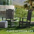 White All Weather Resistant Resin Adirondack Rocking Chair J486508