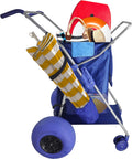 Foldable Storage Wagon Beach Cart 12 inch Balloon Wheels Blue T140309