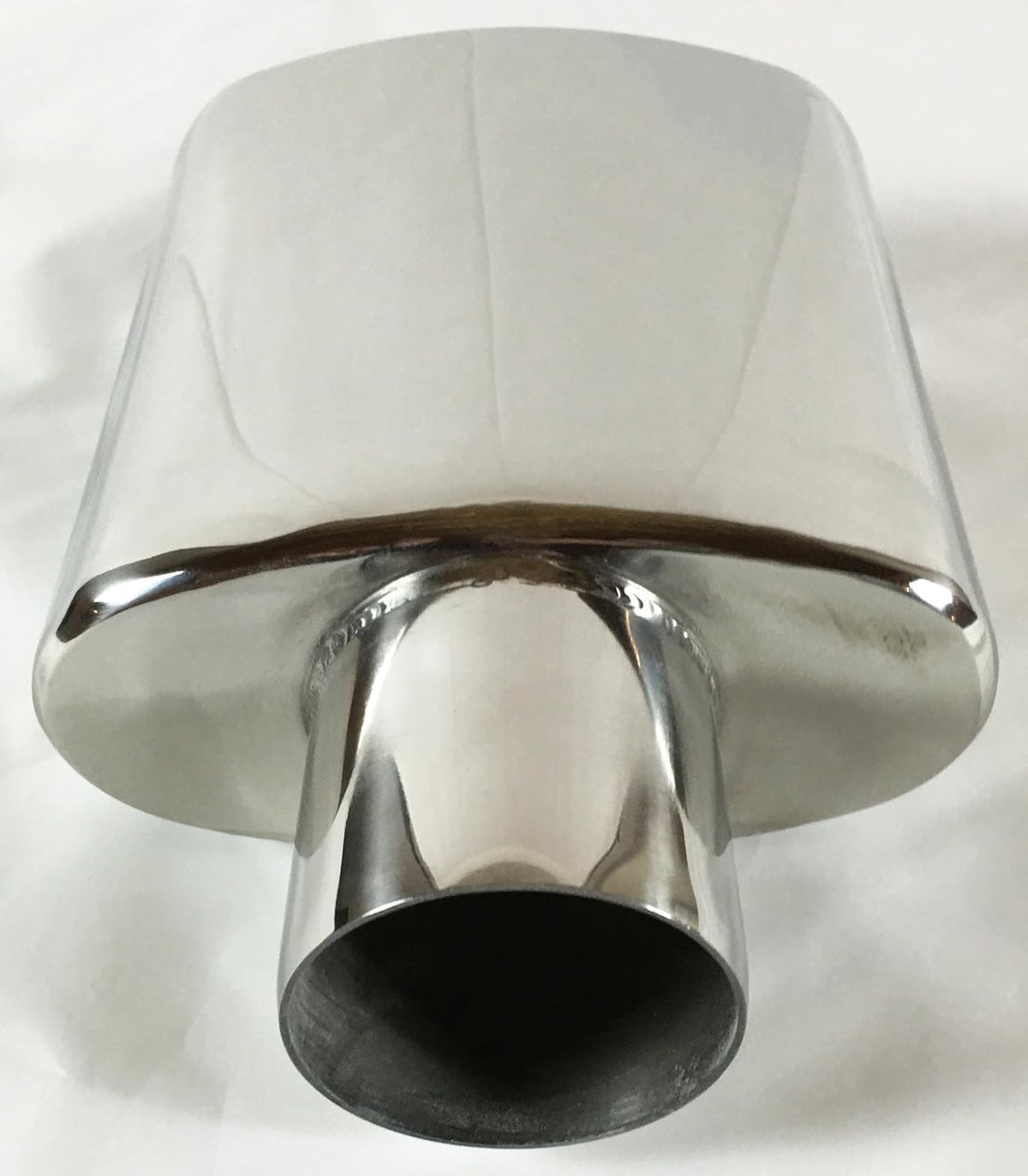 Polished Stainless Steel Rolled Oval Exhaust Tip Pack of 2 I46128