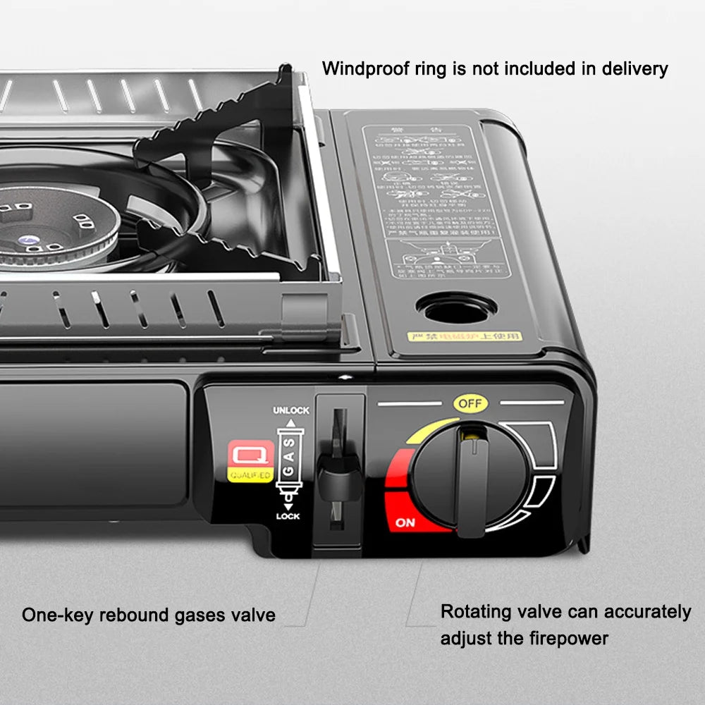 Portable Butane Gas Cassette with Piezo Ignition J13546