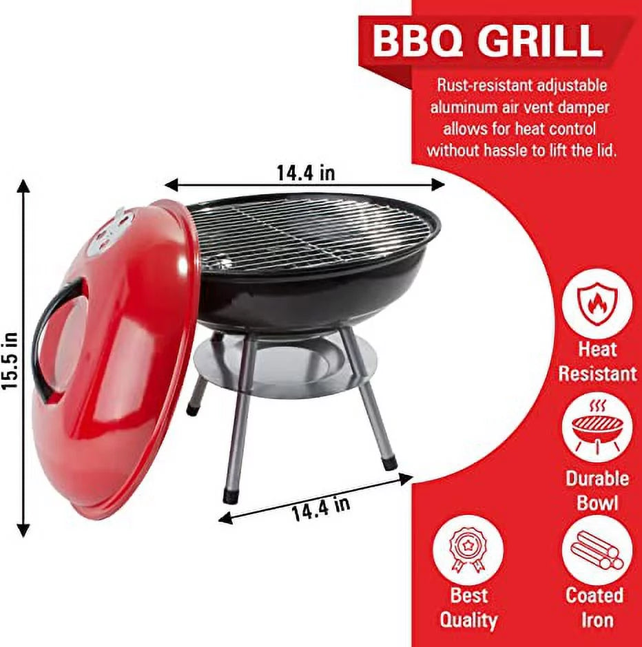 Charcoal BBQ Grill Round with Legs B4173