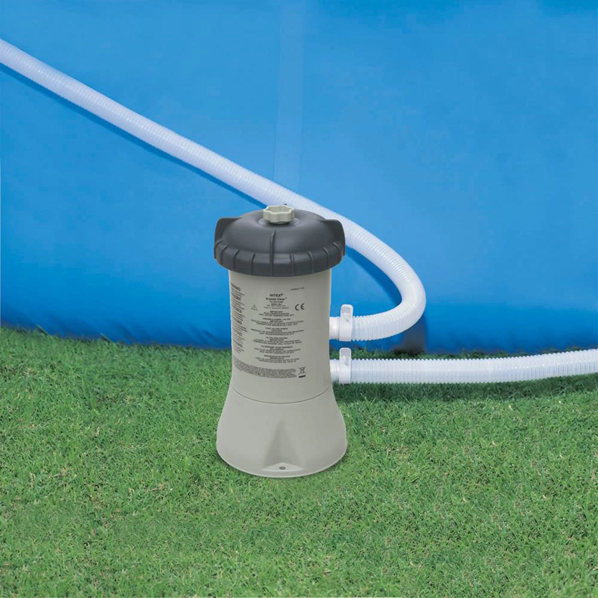 Metal Frame Swimming Pool with Filter Pump O97901