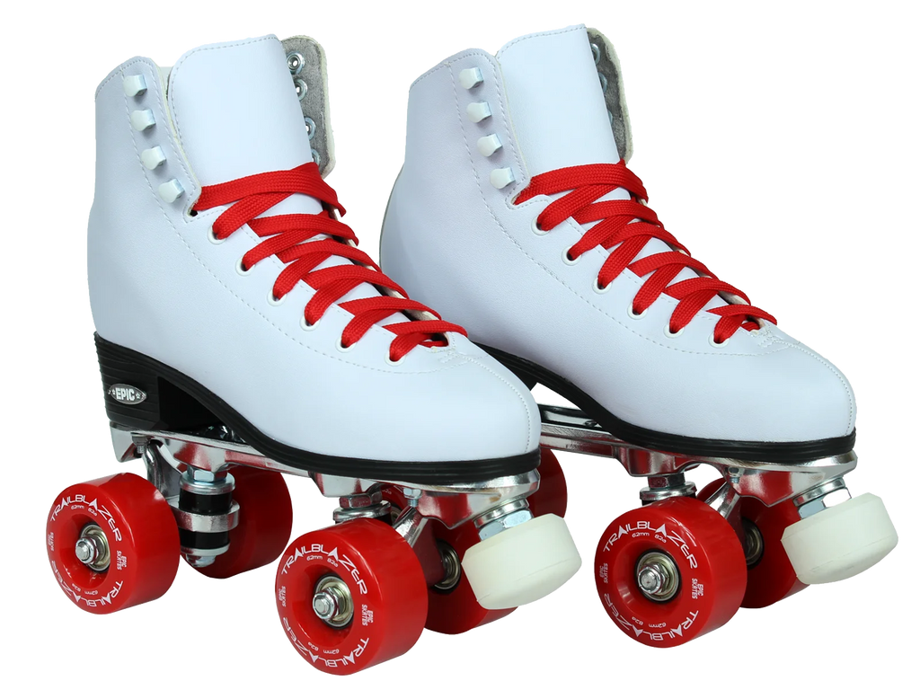 White/Red Quad Roller Skates Package C49190