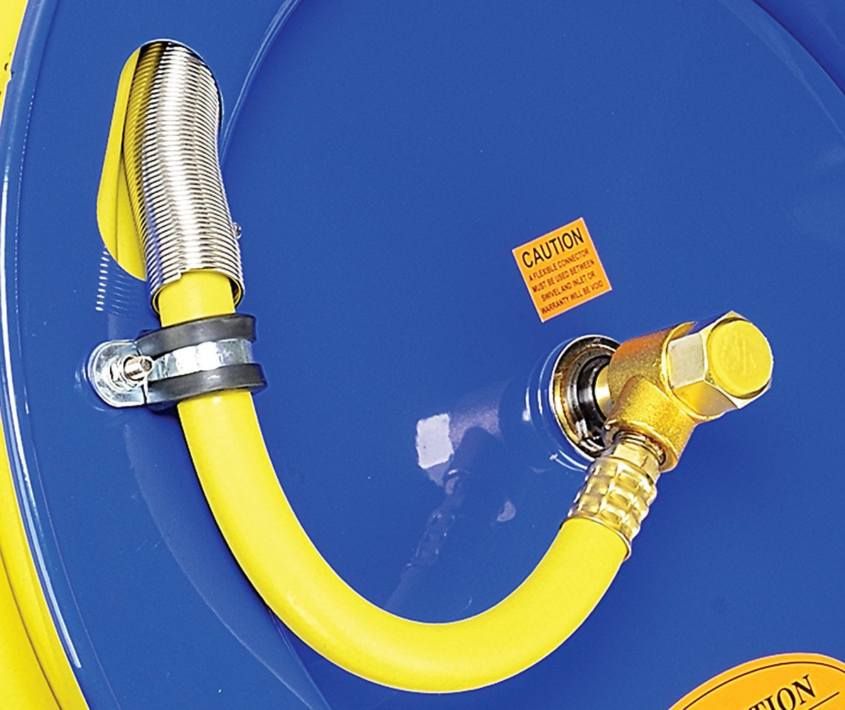 Retractable 3/8" x 50' SBR Rubber Air Hose Reel, 300PSI, Steel Single Arm O3634