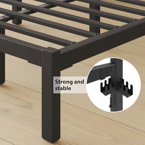 Black Full Size Metal Platform Bed Frame F977225