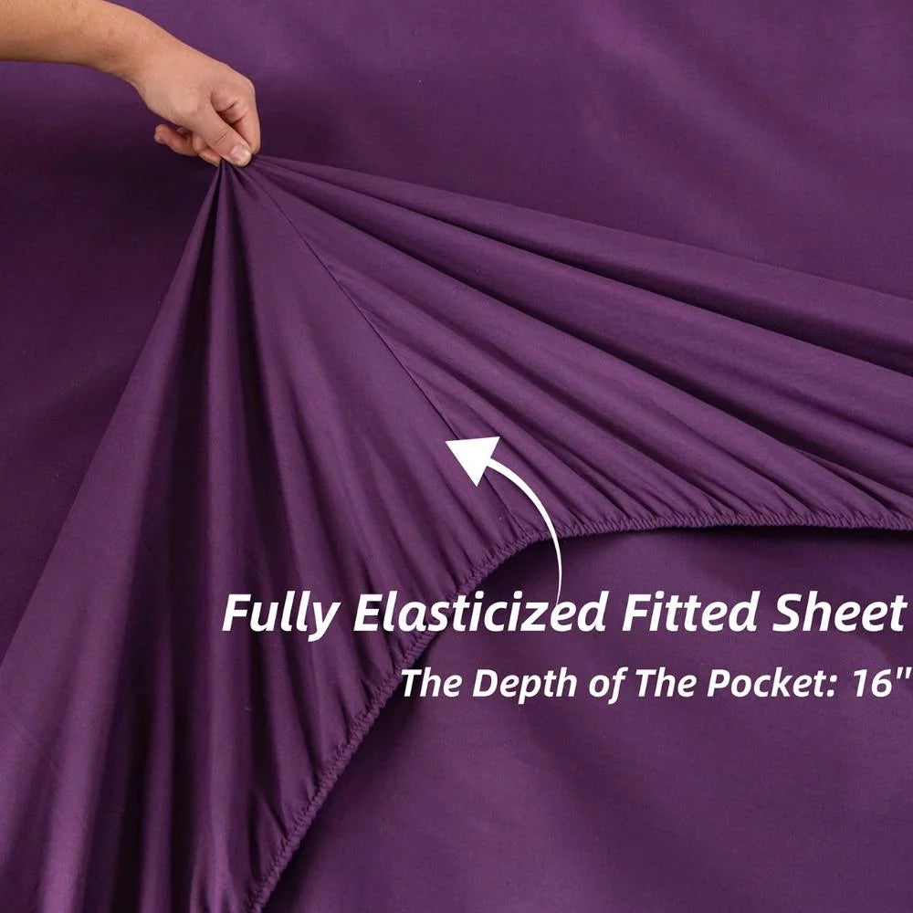 Purple Watercolor Marble Full Comforter Set T911274