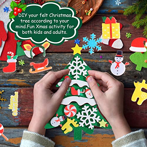 Felt Christmas Tree and Ornaments Craft Decorations (36) K454