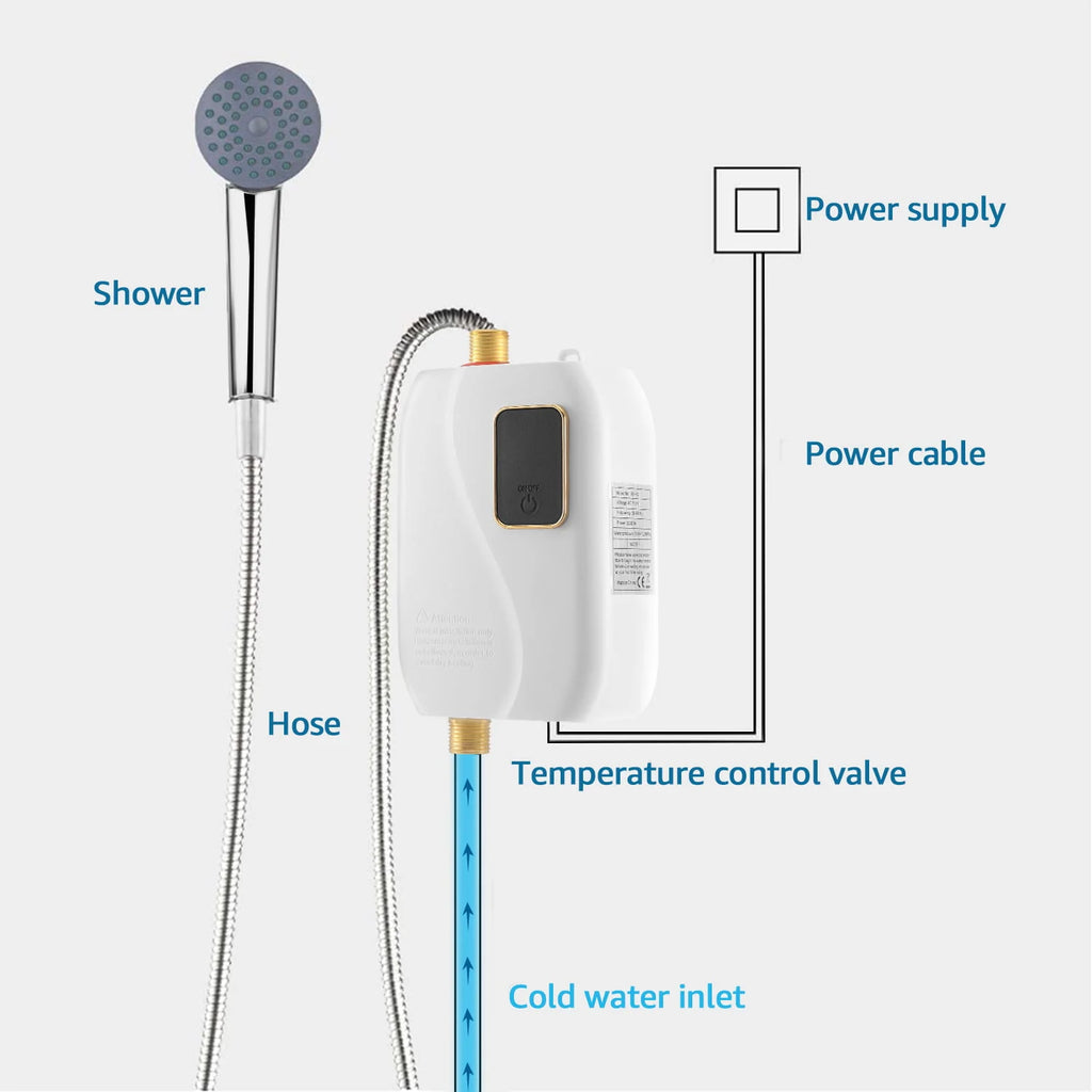 3000W Mini Electric Tankless Instant Water Heater N2130
