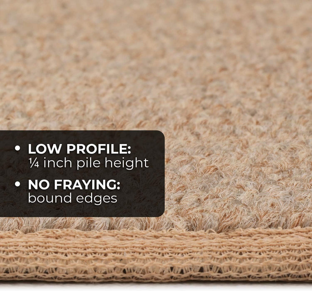 Skid-Resistant Carpet Runner Pebble Beige 12 Feet X 27 Inches Y1376